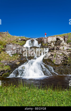 Wasserfall auf dem Loch Humphrey brennen, Kilpatrick Hills Stockfoto