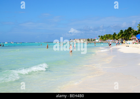 Strand-Landschaft auf Isla Mujeres, Halbinsel Yucatan, Karibik, Mexiko Stockfoto