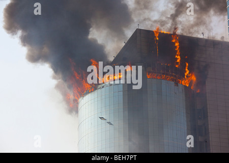 Bashundhara Stadt Shopping Komplex Gebäude in Brand in Dhaka Bangladesch Stockfoto