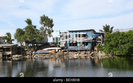 Tuvalu-Insel im Pazifischen Ozean droht in den nächsten 50 Jahren aufgrund des Meeresspiegels verschwinden. Stockfoto