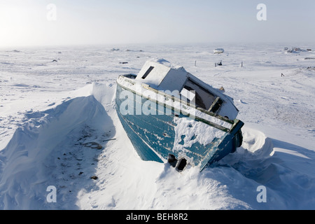 Gojahaven ist eine Stadt im äußersten Norden von Kanada, wo 1000 IInuits Leben. Im Winter sind die Durchschnittstemperaturen ar Stockfoto