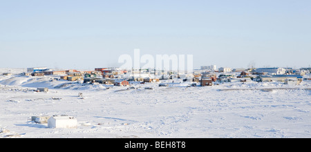 Gojahaven ist eine Stadt im äußersten Norden von Kanada, wo 1000 IInuits Leben. Im Winter sind die Durchschnittstemperaturen ar Stockfoto