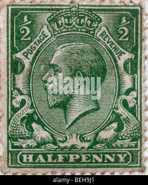 Halfpenny grünen Stempel Stockfoto