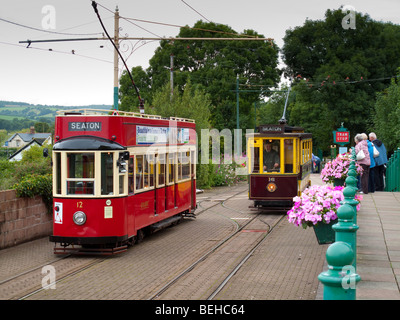 Straßenbahnen in Colyton, Seaton Tramway, Seaton, Devon Stockfoto