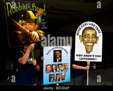 Anzeichen von der Tea Party rally am 12. September 2009, Washington DC Stockfoto