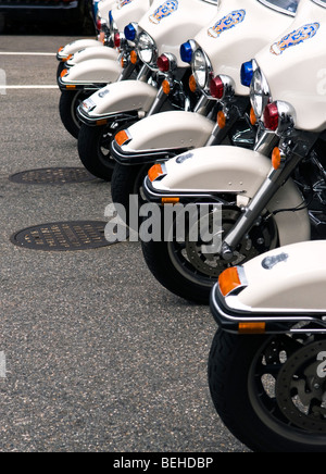 Park-Polizei-Motorräder in Washington, D.C. Stockfoto