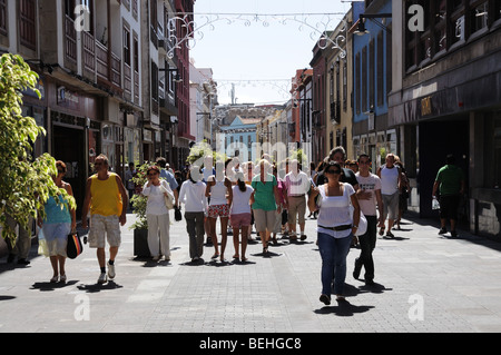 Straße in La Laguna, Kanarische Inseln-Teneriffa, Spanien Stockfoto