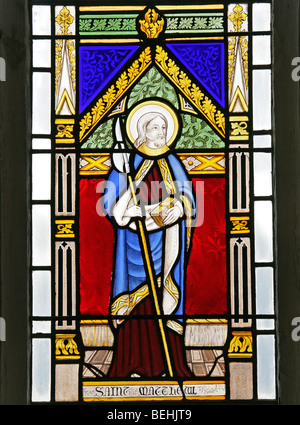 Einem Glasfenster St. Matthäus, der Apostel, alle heiligen Kirche, Wighton, Norfolk von Joseph Gewährung von costessey Stockfoto