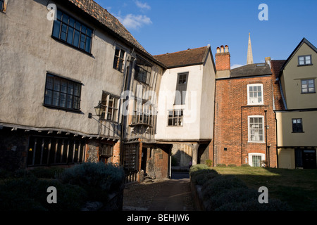 Tombland Gasse Norwich Norfolk England Stockfoto