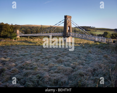 Die Kettenbrücke in Melrose in den Scottish Borders Stockfoto