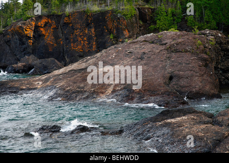 Lake Superior Presque Isle State Park in Marquette Michigan, USA: Top-Blick von oben, niemand ist hochauflösende Stockfoto