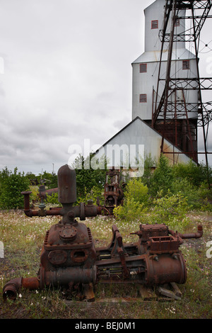 Shaft House bei Quincy Mine in Hancock Michigan USA Rosty Machines High-res Stockfoto