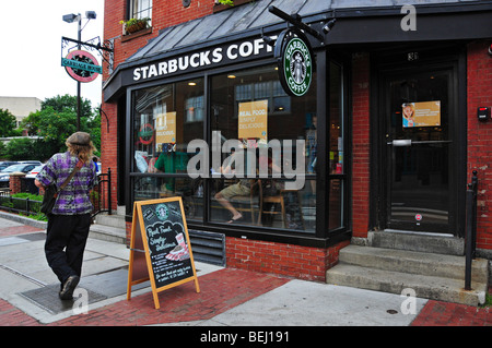 Starbucks Kaffee Cambridge, Massachusetts Stockfoto