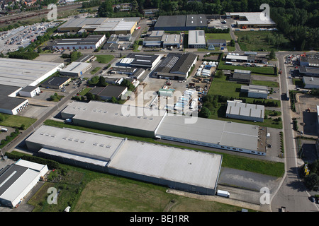 Industriegebiet aus der Luft, Belgien Stockfoto