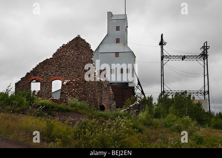 Shaft House in der Quincy Mine in Hancock Michigan in den USA Stockfoto