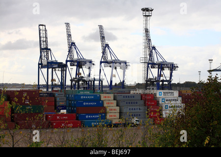 Felixstowe Containerhafen Stockfoto