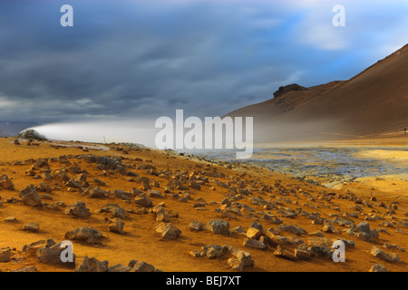 Solfatara Felder an Namaskard, Island Stockfoto