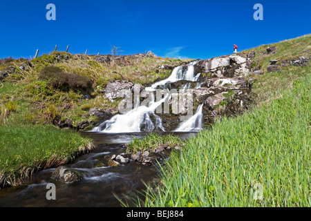Wasserfall auf dem Loch Humphrey brennen, Kilpatrick Hills Stockfoto