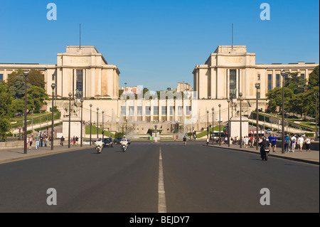 Palais de Chaillot und die Trocadero-Gärten, Paris, Frankreich Stockfoto