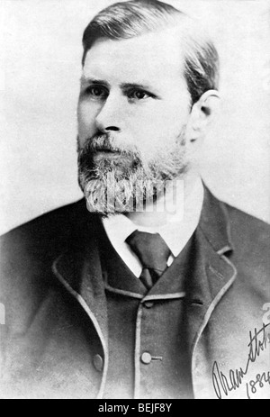 Bram Stoker, 1884 fotografisches Porträt des Vicotorian anglo-irischen Autors Horror Klassiker Buch Dracula schrieb Stockfoto