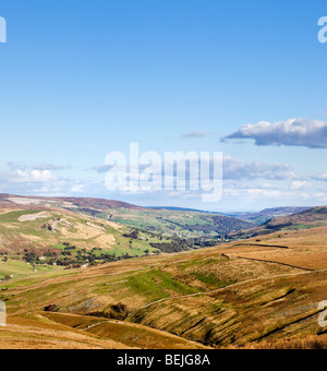 Landschaft von Swaledale in den Yorkshire Dales, North Yorkshire, England UK - vom Buttertubs-Pass Stockfoto