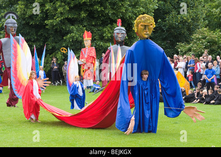 Gigantische Marionette des St. Alban bei St Albans Albantide Pilgerfahrt Stockfoto