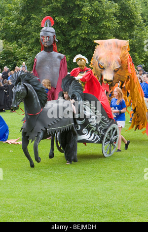 Modell-Wagen bei St Albans Albantide Pilgerfahrt Stockfoto