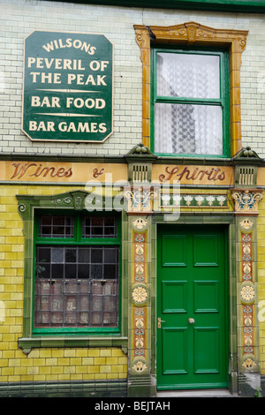 Peveril Peak-Kneipe in großen Bridgewater Street, Manchester, England, UK. Stockfoto