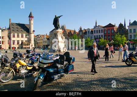 Statue von Jacob Van Artevelde auf dem Freitagsmarkt in Gent, Belgien Stockfoto