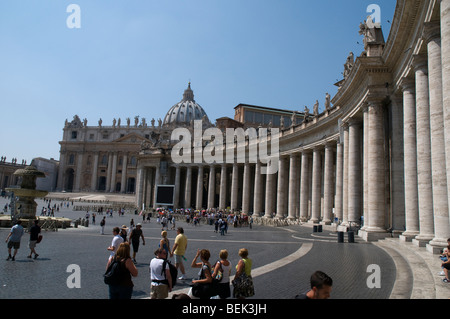 Blick auf den Petersplatz im Vatikan, Rom Stockfoto