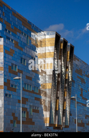 Die neue moderne Architektur des Middlesbrough College, international anerkanntes Regenerationsprogramm; Bildungsräume in Middlehaven, Teesside, Stockfoto