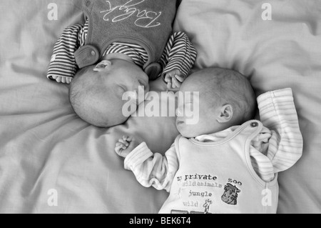 Frühgeborene, eineiigen Zwillingen schlafen Stockfoto