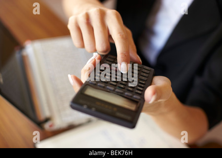 Frau, Arbeit, Finanzen Stockfoto