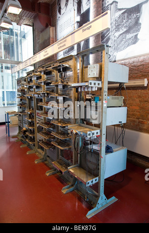 Manchester Mark 1 erste gespeicherte Programm Computer im Museum of Science and Industry (MOSI), Liverpool Straße, Manchester UK Stockfoto