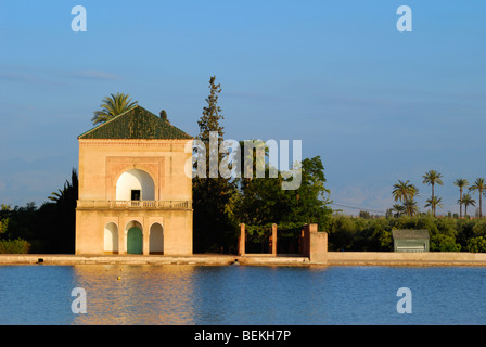 Saadian Gartenpavillon, Menara Garten, Marrakesch, Marokko Stockfoto