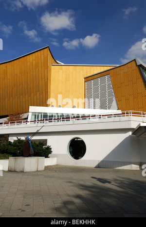 Berlin. Deutschland. Philharmonie Berlin (Philharmonie), entworfen vom Architekten Hans Scharoun 1960-1963. Stockfoto