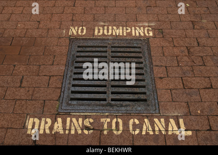 Gully im Gowanus Canal Pumping Station in Brooklyn in New York am Freitag, 9. Oktober 2009. (© Richard B. Levine) Stockfoto