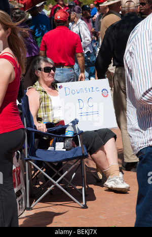 Bürger protestieren Regierungspolitik bei einer Tea-Party-Kundgebung in Arizona Stockfoto