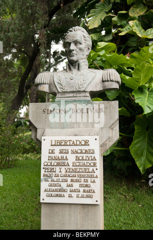 Eine Statue von Simon Bolivar, Funchal, Madeira Stockfoto