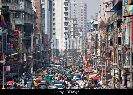 Straßenszene in Dhaka, Bangladesch Stockfoto