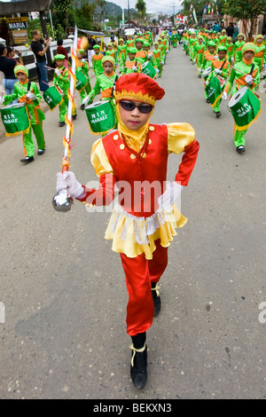 Islamische Schule Marching Band in Rantepao auf Sulawesi in Indonesien Stockfoto