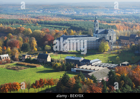 Abtei Averbode, Wald aus der Luft im Herbst, Averbode, Belgien Stockfoto