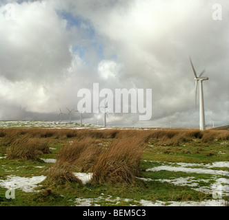 Bryn Titli Windfarm, in der Nähe von Rhayader, Powys, Wales, UK. Stockfoto