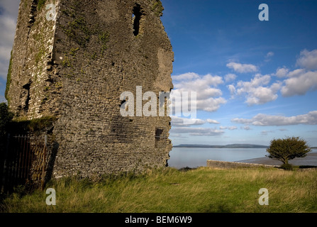 13. Jahrhundert Beagh Burg, mit Blick auf den River Shannon in der Nähe von Askeaton, County Limerick, Irland Stockfoto