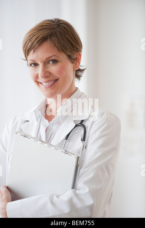 Ärztin, Lächeln Stockfoto