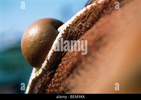 Nahaufnahme von Fischernetz Stockfoto