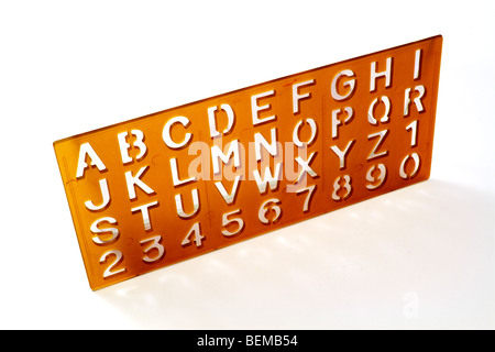 Alphabet-Schablone Stockfoto