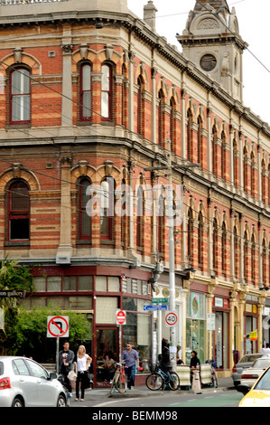 Straßenszene Brunswick Street fitzroy Stockfoto