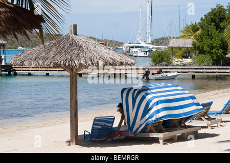 Strand von Bitter End Yacht Club Stockfoto