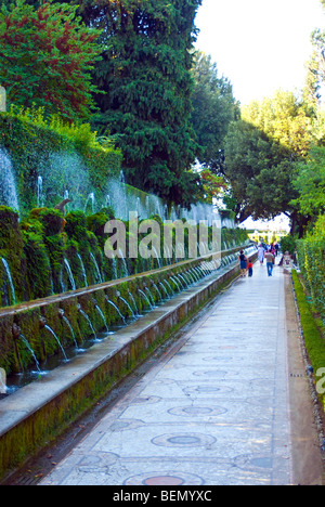 Cento Le Fontane (der hundert Brunnen), Villa d ' Este, Tivoli, Italien Stockfoto